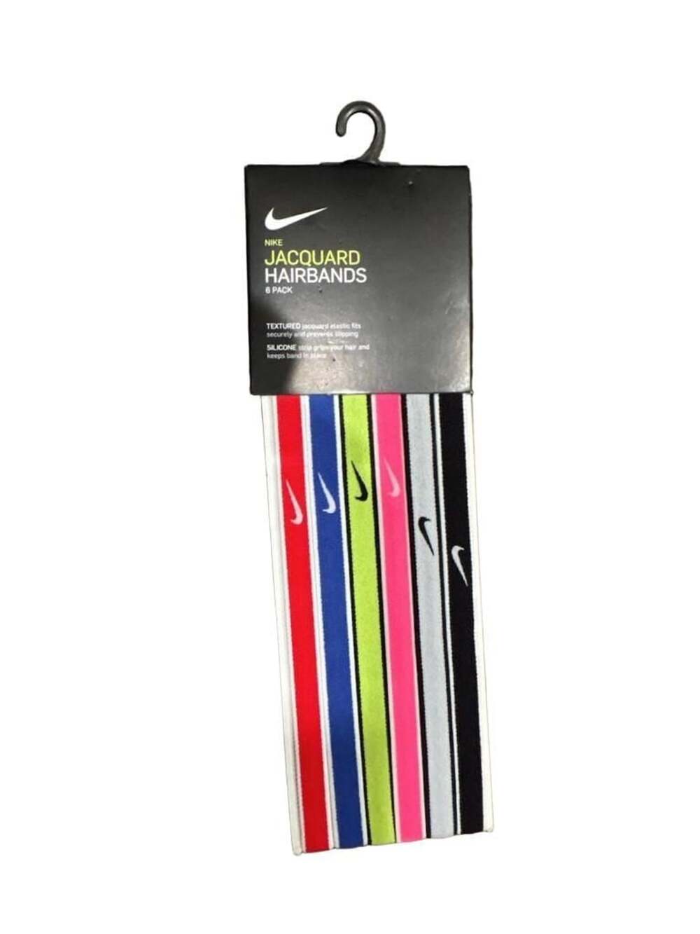Nike Jacquard Hairbands 6 Pack OSFM Assorted Colors